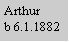 Text Box: Arthurb 6.1.1882